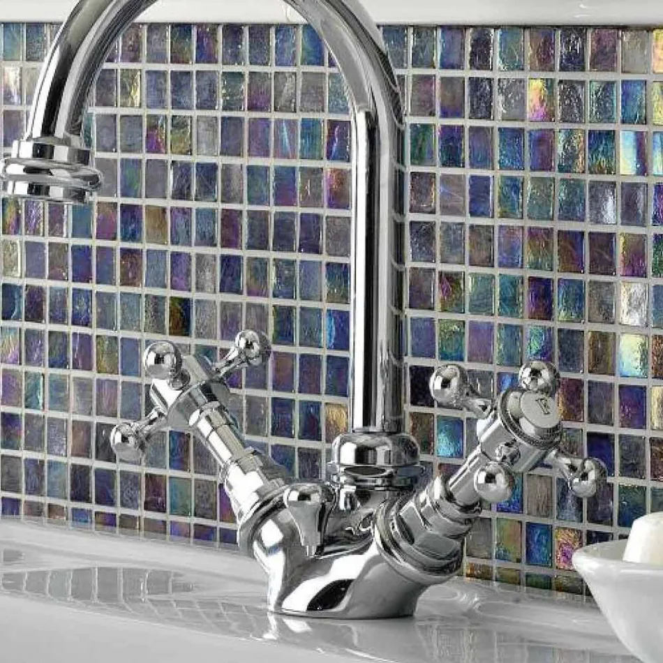 Miscelatore 1 Foro Lavabo a Bocca Alta in Ottone Vintage Made in Italy – Elisea Viadurini