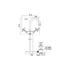 Miscelatore 1 Foro Lavabo a Bocca Alta in Ottone Vintage Made in Italy – Elisea Viadurini