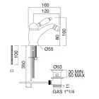Miscelatore Bidet Stile Classico in Ottone Fatto a Mano con Leva - Noriana Viadurini