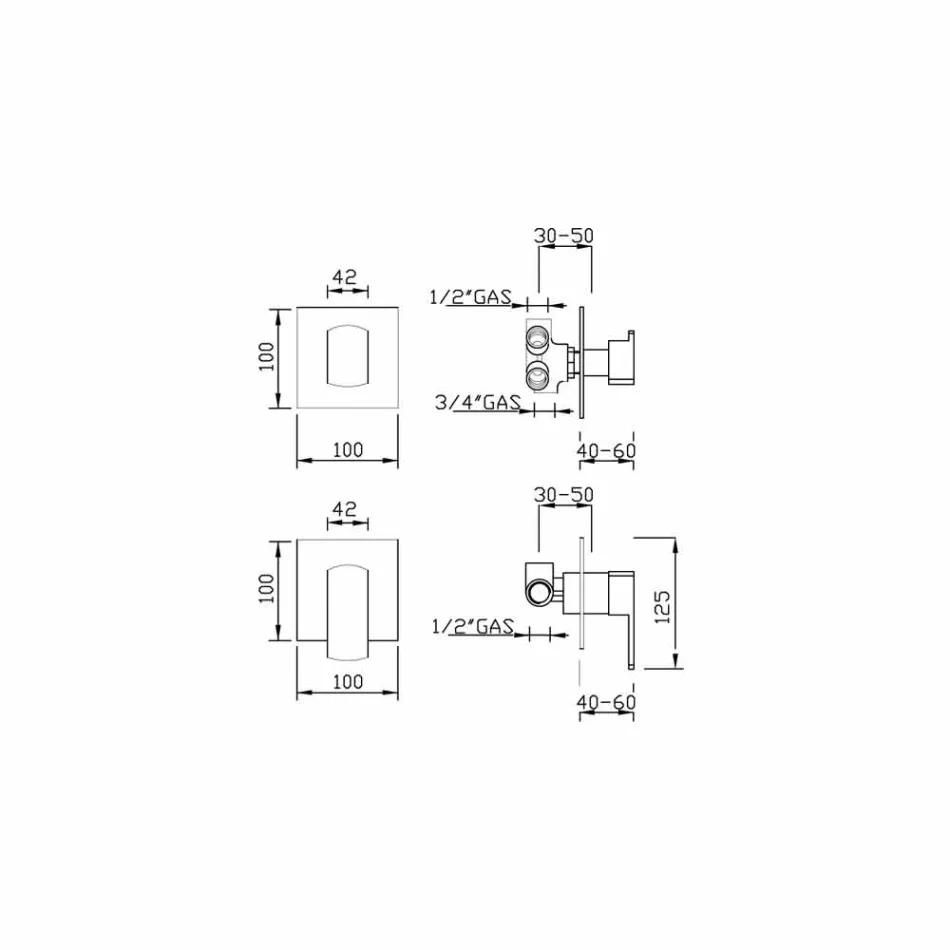 Miscelatore Doccia con Deviatore a 5 Uscite Made in Italy - Sika Viadurini