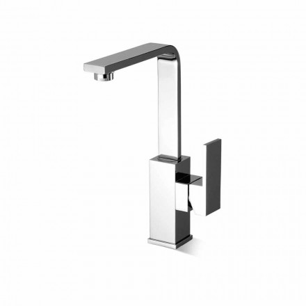 Miscelatore Lavabo Bagno a Canna Alta Girevole Made in Italy - Panela Viadurini