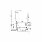 Miscelatore Lavabo Bagno con Bocca Interasse da 170 mm Made in Italy - Medida Viadurini