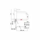 Miscelatore Lavabo con Bocca Interasse 200 mm in Ottone Made in Italy - Liro Viadurini