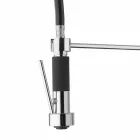 Miscelatore Lavabo da Cucina in Ottone Cromato con Doccia Made in Italy - Kondor Viadurini