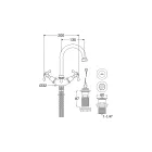 Miscelatore Lavabo Monoforo Stile Vintage in Ottone Made in Italy – Klarisa Viadurini