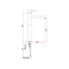 Miscelatore Lavabo Prolungato in Ottone Senza Scarico Made in Italy - Ermia Viadurini