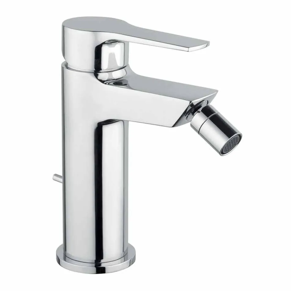 Miscelatore Moderno per Bidet in Ottone con Scarico Made in Italy - Sindra Viadurini