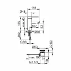 Miscelatore Moderno per Lavabo Bagno in Metallo Finitura Cromato - Zanio Viadurini