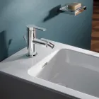 Miscelatore Monocomando Bidet Design Piatto in Ottone Cromato - Agenore Viadurini
