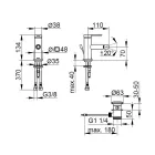 Miscelatore Monocomando Bidet Design Piatto in Ottone Cromato - Agenore Viadurini