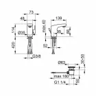 Miscelatore Monocomando Design Moderno per Lavabo Bagno Finitura Cromato - Gonzo Viadurini
