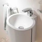 Miscelatore Monocomando Design Moderno per Lavabo Bagno Finitura Cromato - Gonzo Viadurini