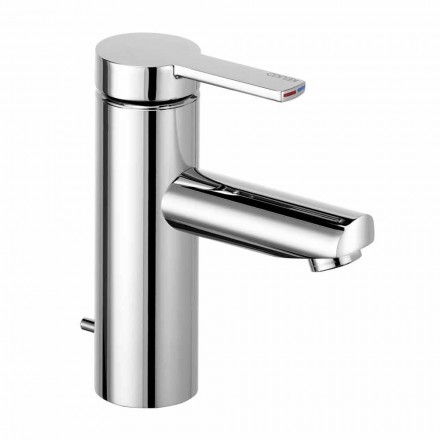 Miscelatore Monocomando Design Moderno per Lavabo da Bagno in Metallo - Zanio Viadurini