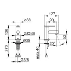 Miscelatore Monocomando Lavabo Design Classico Ottone Cromato - Artemisia Viadurini