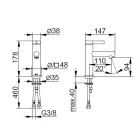 Miscelatore Monocomando Lavabo Design Classico Ottone Cromato - Artemisia Viadurini