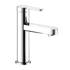 Miscelatore Monocomando Lavabo Design Piatto in Ottone Cromato - Agenore Viadurini