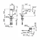 Miscelatore Monocomando Moderno per Bidet in Metallo con Scarico - Etto Viadurini