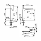 Miscelatore Monocomando Moderno per Lavabo Bagno con Scarico in Metallo - Pinto Viadurini