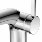 Miscelatore Monocomando Moderno per Lavabo Bagno con Scarico in Metallo - Pinto Viadurini