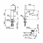 Miscelatore Monocomando Moderno per Lavabo con Scarico in Metallo - Etto Viadurini