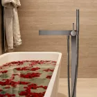 Miscelatore Monocomando Moderno per Vasca in Metallo Cromato - Girino Viadurini