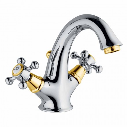 Miscelatore Monoforo Alto per Lavabo Bagno in Ottone Made in Italy - Lisca Viadurini