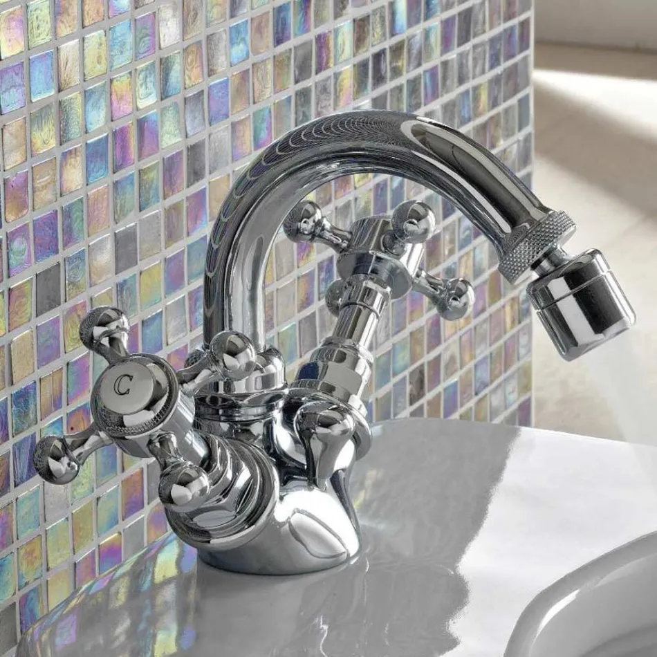 Miscelatore Monoforo da Bidet Vintage in Ottone Made in Italy – Elisea Viadurini