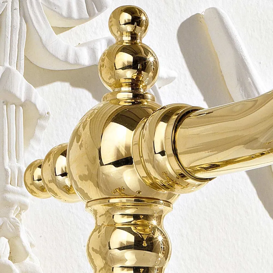 Miscelatore Monoforo Lavabo di Design Vintage in Ottone Made in Italy – Ursula Viadurini