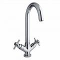 Miscelatore Monoforo per Lavabo da Cucina in Ottone Cromo Made in Italy - Sedano