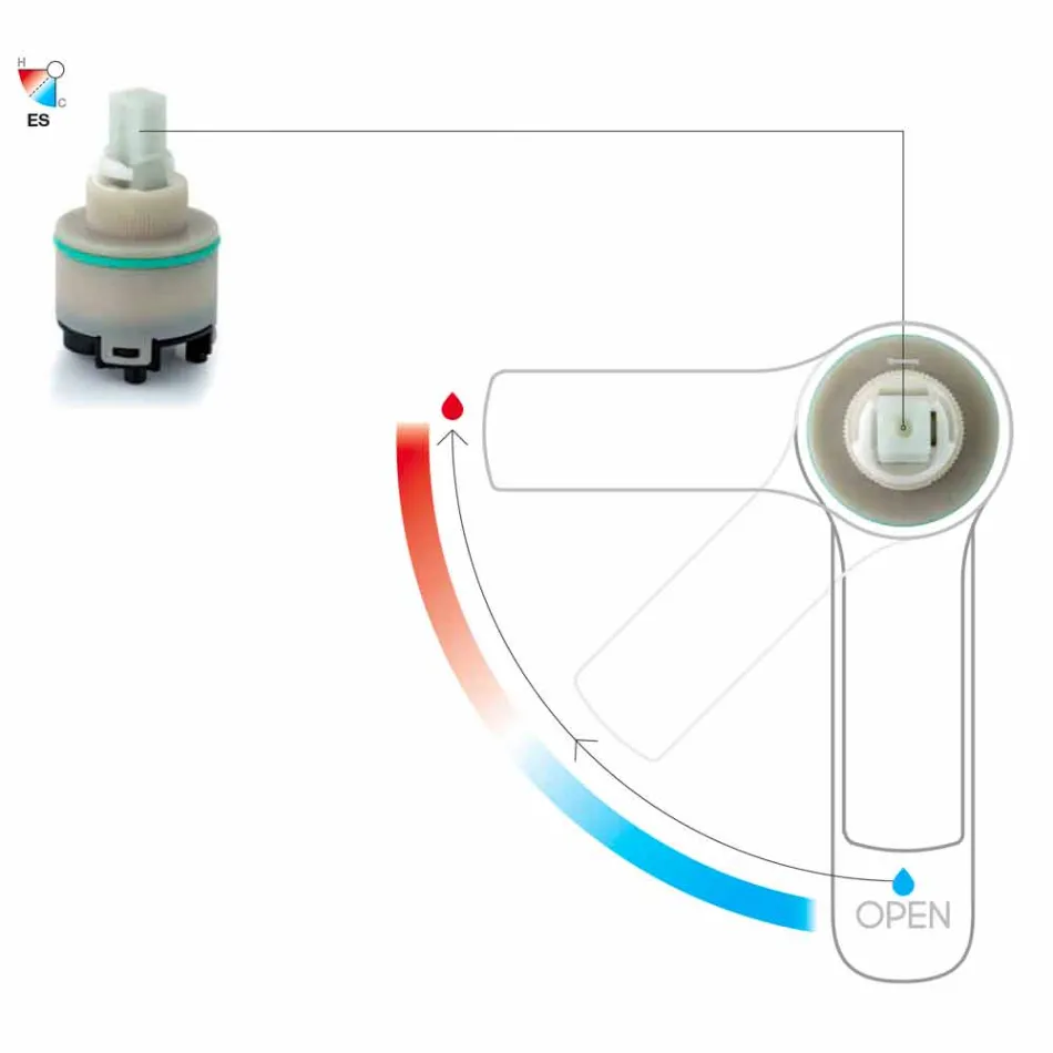 Miscelatore per Bidet Senza Scarico in Ottone Cromato Made in Italy - Sindra Viadurini