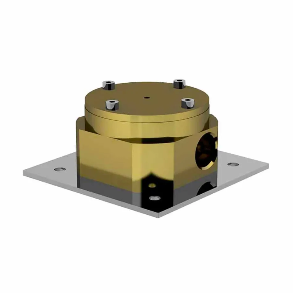 Miscelatore per Bordo Vasca a Colonna in Ottone di Design Made Italy - Benello Viadurini