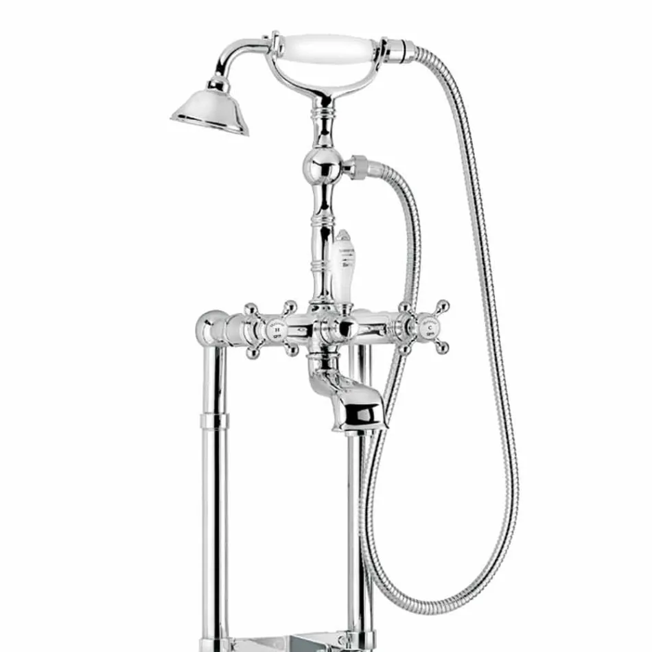 Miscelatore per Bordo Vasca Classico in Ottone Made in Italy - Eripio Viadurini