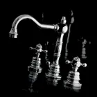 Miscelatore per Lavabo Bagno a Tre Fori in Ottone Moderno Made in Italy - Binsu Viadurini