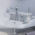 Miscelatore per Lavabo Bagno a Tre Fori in Ottone Moderno Made in Italy - Binsu