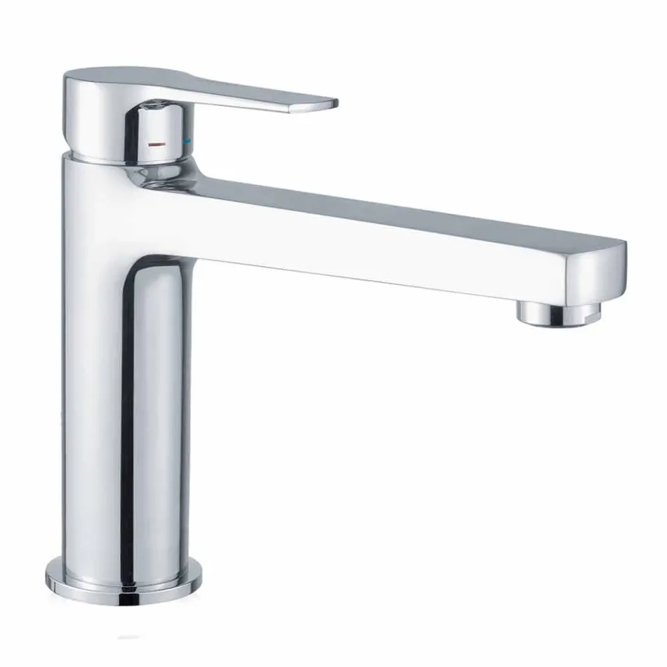 Miscelatore per Lavabo Bagno con Scarico in Ottone Made in Italy - Sindra Viadurini