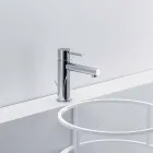Miscelatore per Lavabo Bagno in Ottone Cromato Moderno Made in Italy - Ermia Viadurini