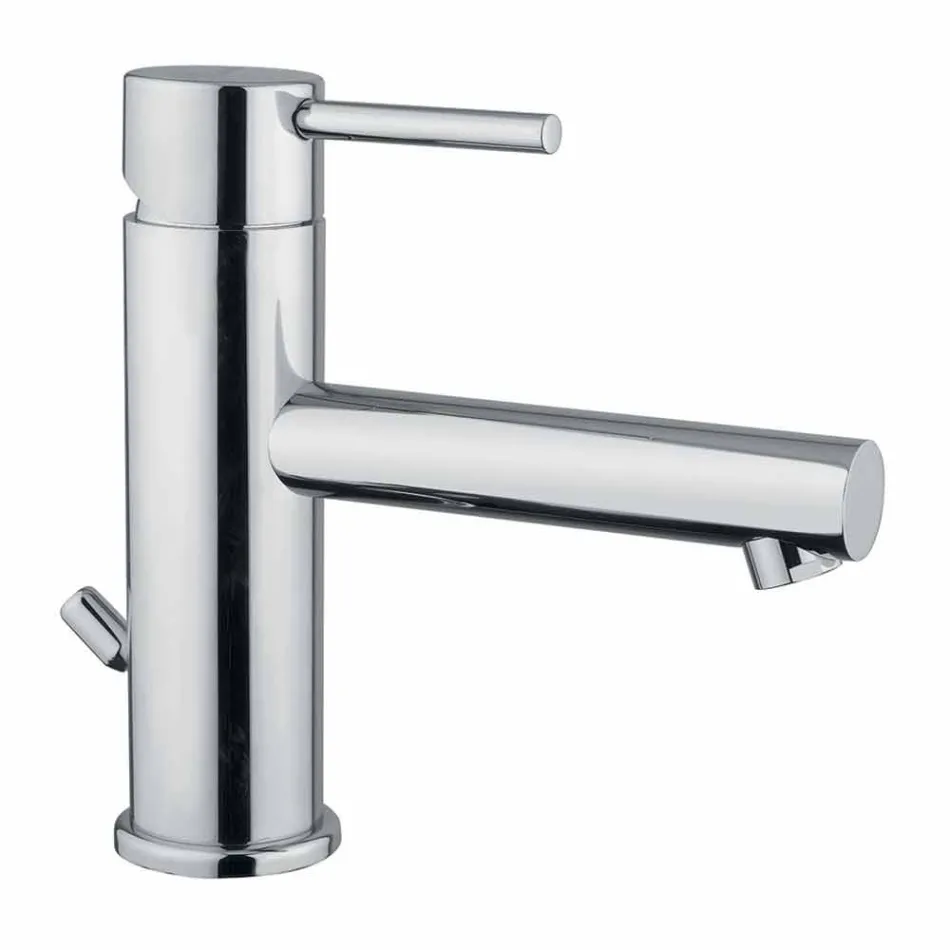 Miscelatore per Lavabo Bagno in Ottone Cromato Moderno Made in Italy - Ermia Viadurini