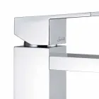 Miscelatore per Lavabo Bagno in Ottone Cromato Squadrato Made in Italy - Medida Viadurini