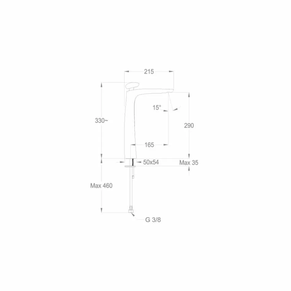 Miscelatore per Lavabo Bagno in Ottone di Design Made in Italy - Besugo Viadurini