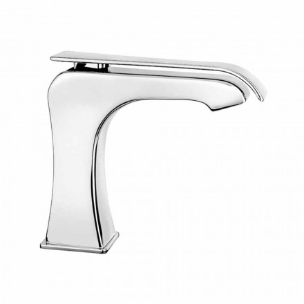 Miscelatore per Lavabo in Ottone Cromato Moderno Made in Italy - Bonina Viadurini
