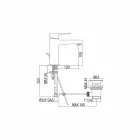 Miscelatore per Lavabo in Ottone Design Moderno Made in Italy - Sindra Viadurini