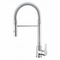 Miscelatore per Lavabo Orientabile con Molla in Ottone Made in Italy - Cardio