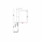 Miscelatore per Lavabo Prolungato in Ottone Senza Scarico Made in Italy - Sindra Viadurini