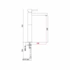 Miscelatore Prolungato per Lavabo in Ottone Senza Scarico Made in Italy - Ermia Viadurini