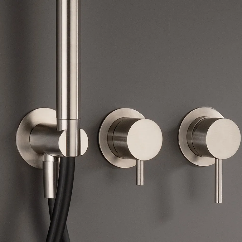 Miscelatore Vasca Incasso con 3 Uscite in Acciaio AISI 316L - Artigli Viadurini