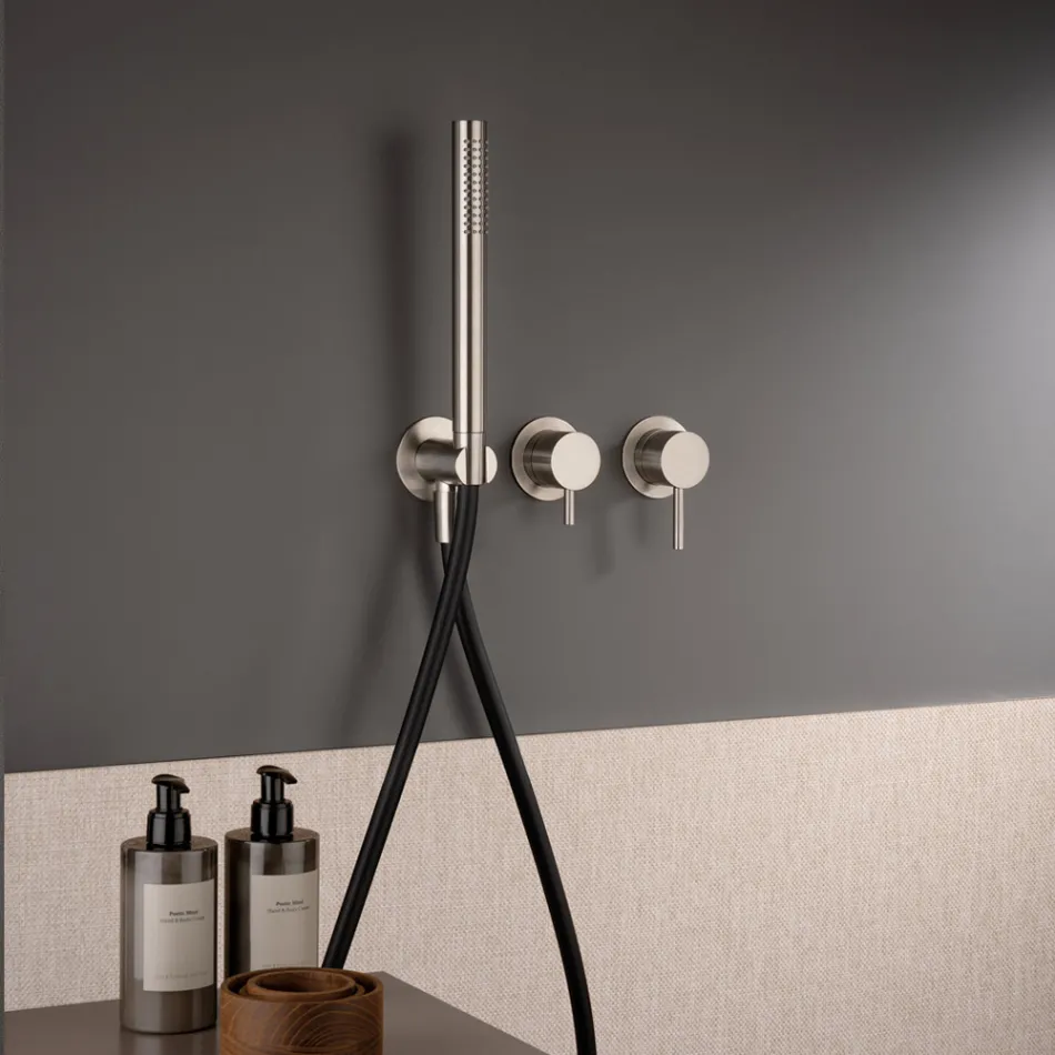 Miscelatore Vasca Incasso con 3 Uscite in Acciaio AISI 316L - Artigli Viadurini