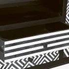 Mobile a Mosaico Etnico 4 Ante 6 Cassetti in Legno di Mango - Vanitoso Viadurini