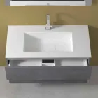 Mobile a Sospensione per il Bagno con Lavabo Integrato in 3 Dimensioni - Marione Viadurini