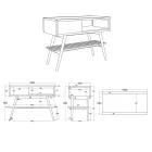 Mobile Bagno a Terra Moderno in Teak Naturale di Colore Verde - Benoit Viadurini