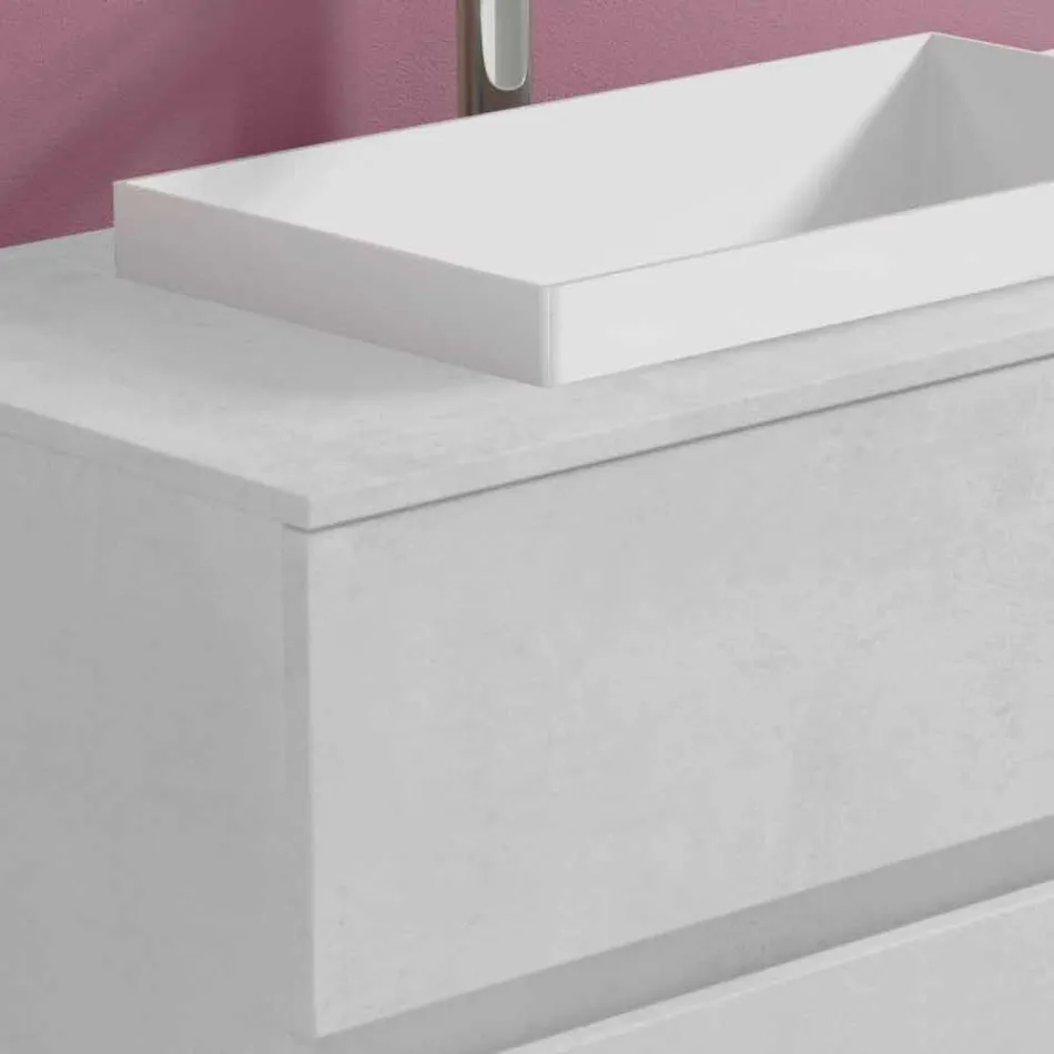 Mobile Bagno con Lavabo a Incasso, Design Moderno a Sospensione - Casimira Viadurini